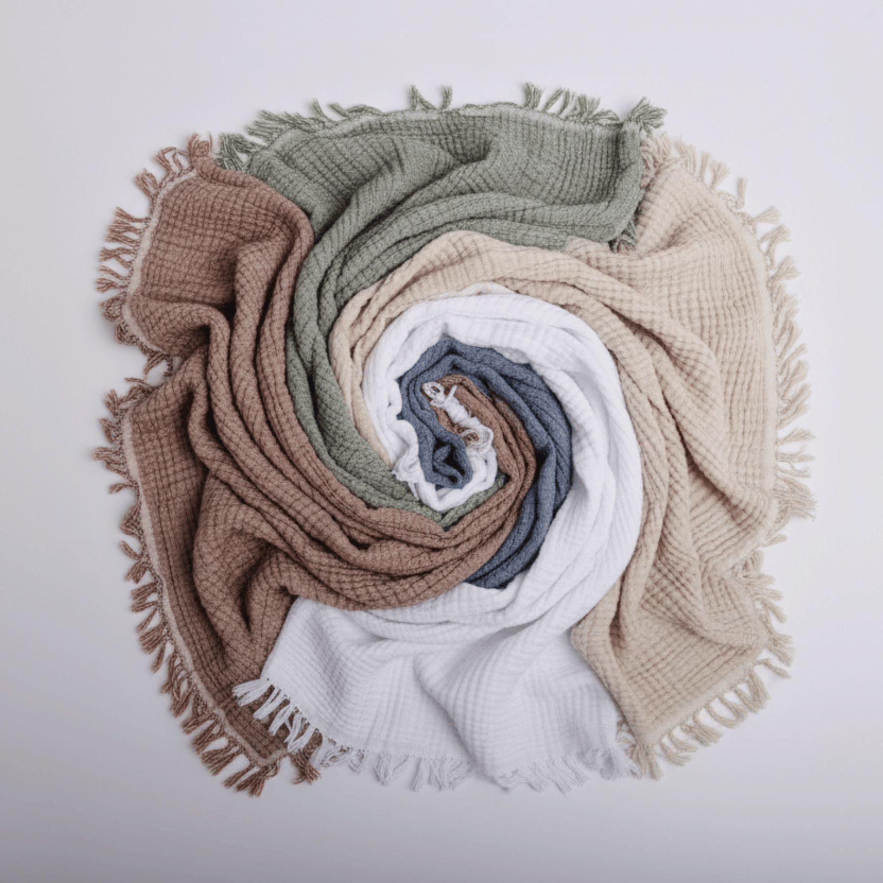 Joy | Four Layered Crinkle Muslin Bed Cover