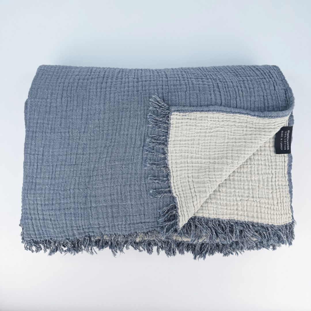 Joy | Four Layered Crinkle Muslin Bed Cover