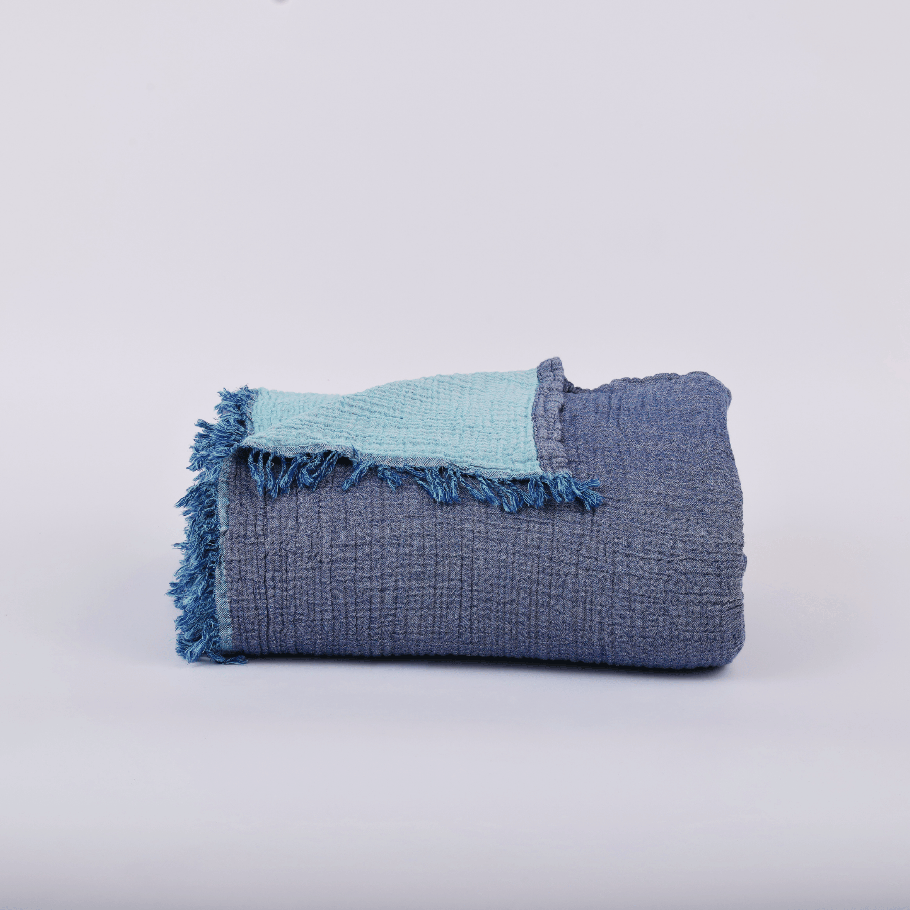 Joy | Four Layered Crinkle Muslin Bed Cover