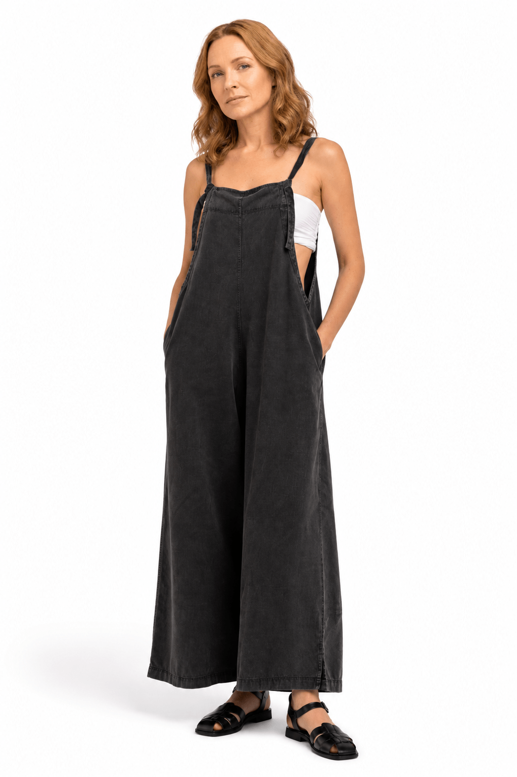 Wide-Leg Cotton Jumpsuit