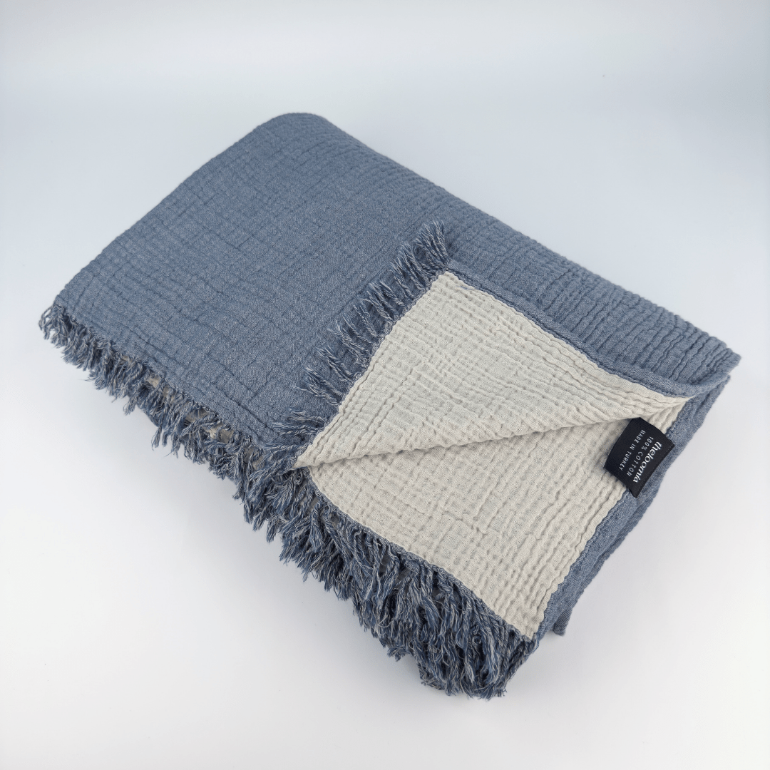 Joy | Four Layered Crinkle Muslin Bed Cover