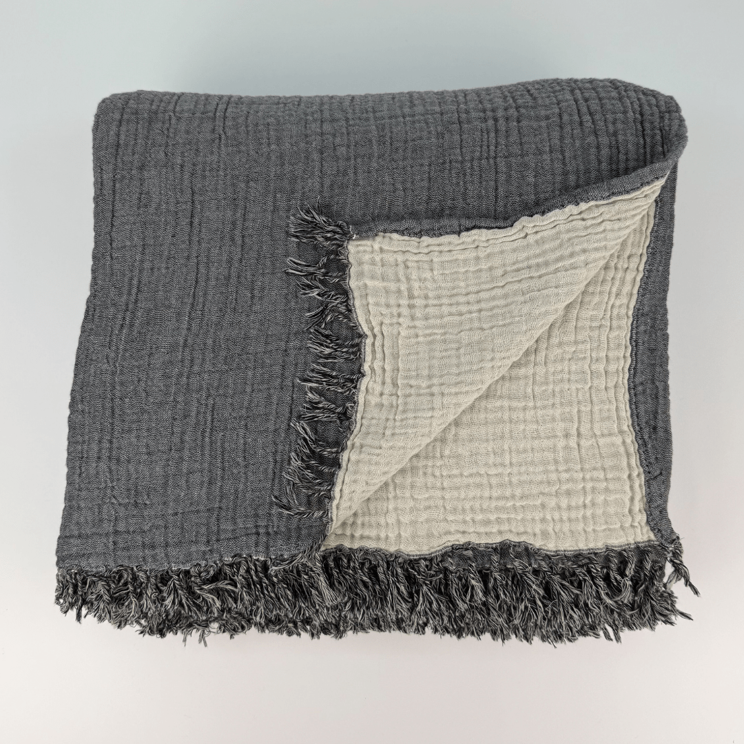 Joy | Four Layered Crinkle Muslin Bed Cover