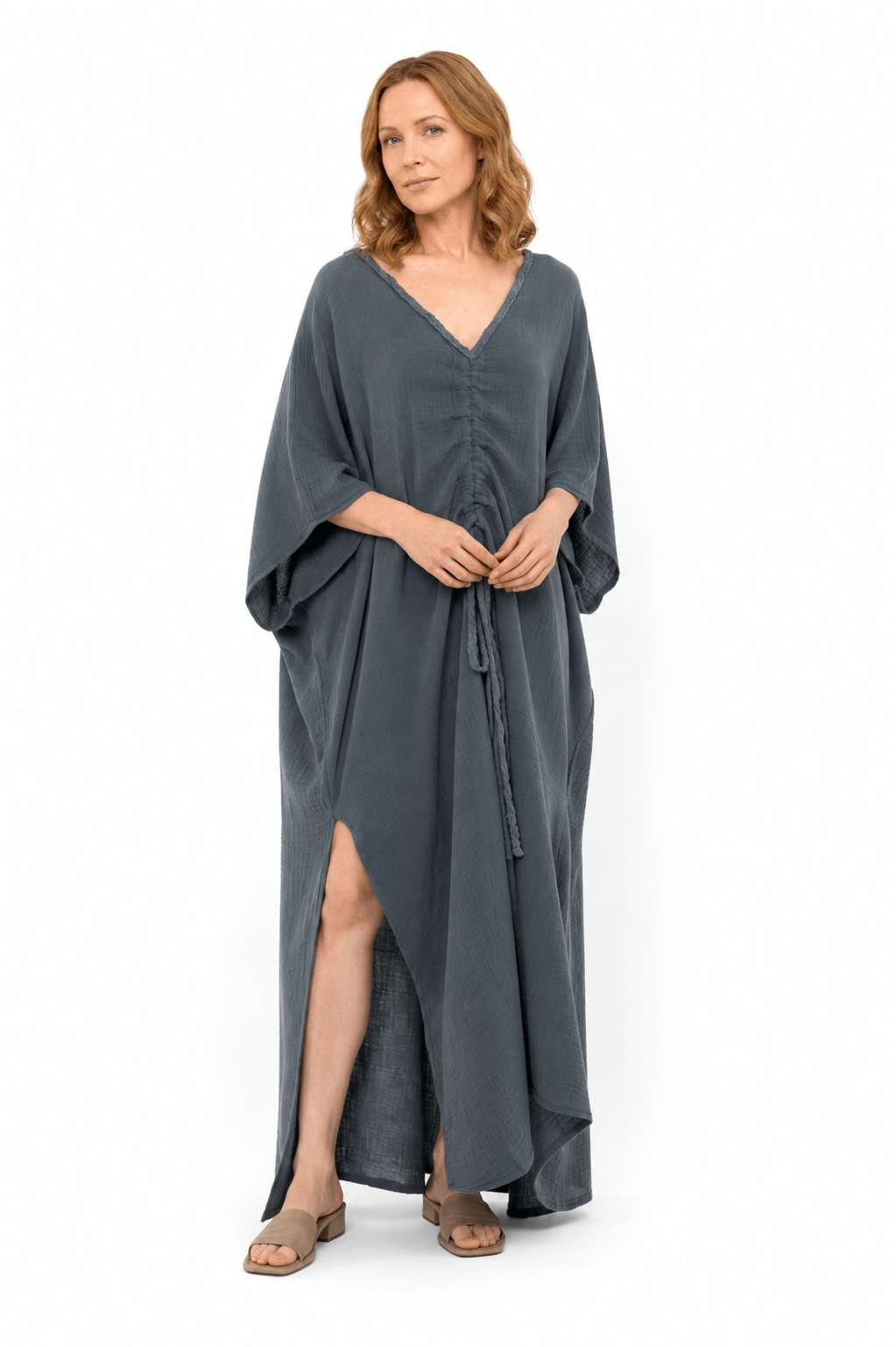 Cotton Linen Knitted Beach Cover Up