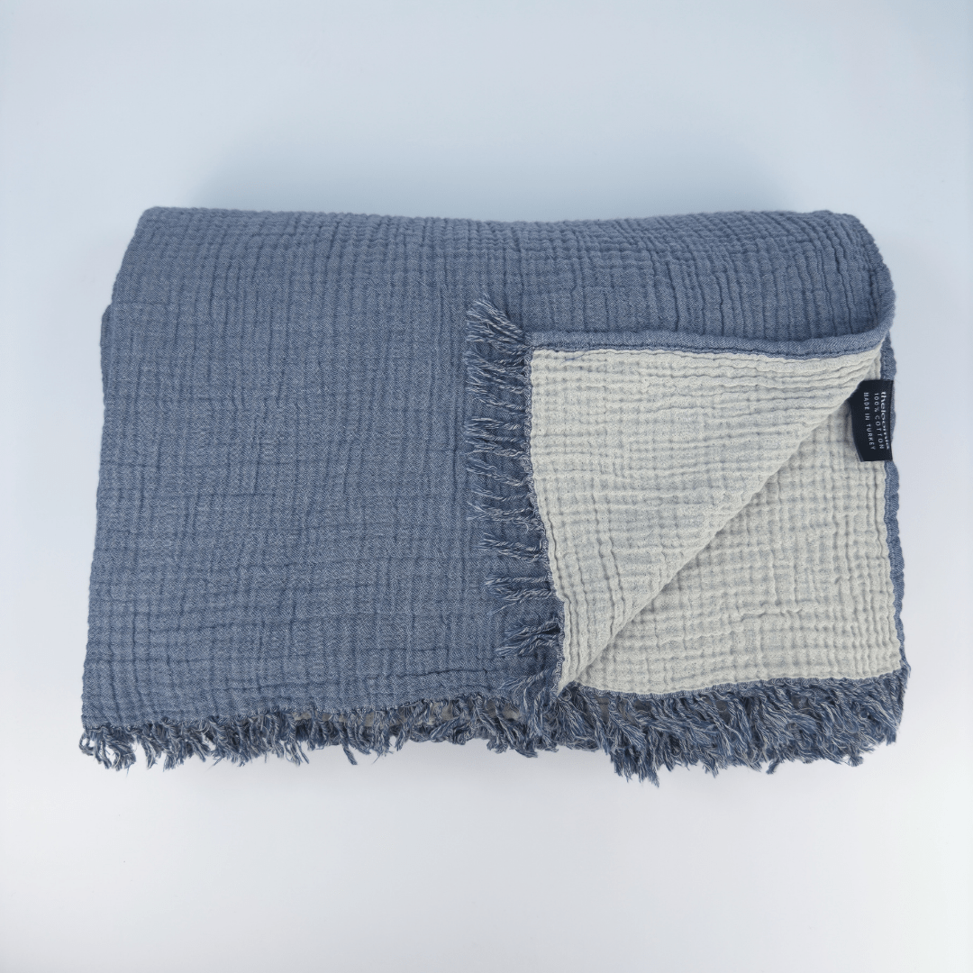 Joy | Four Layered Crinkle Muslin Bed Cover