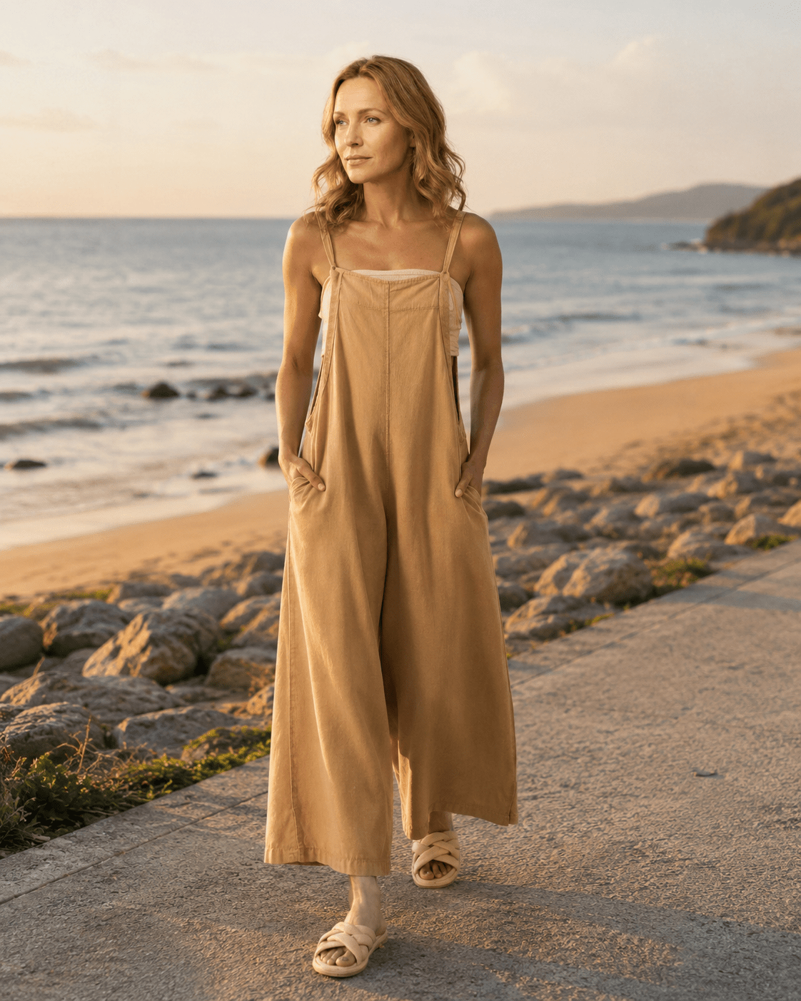 Wide-Leg Cotton Jumpsuit – The Loomia