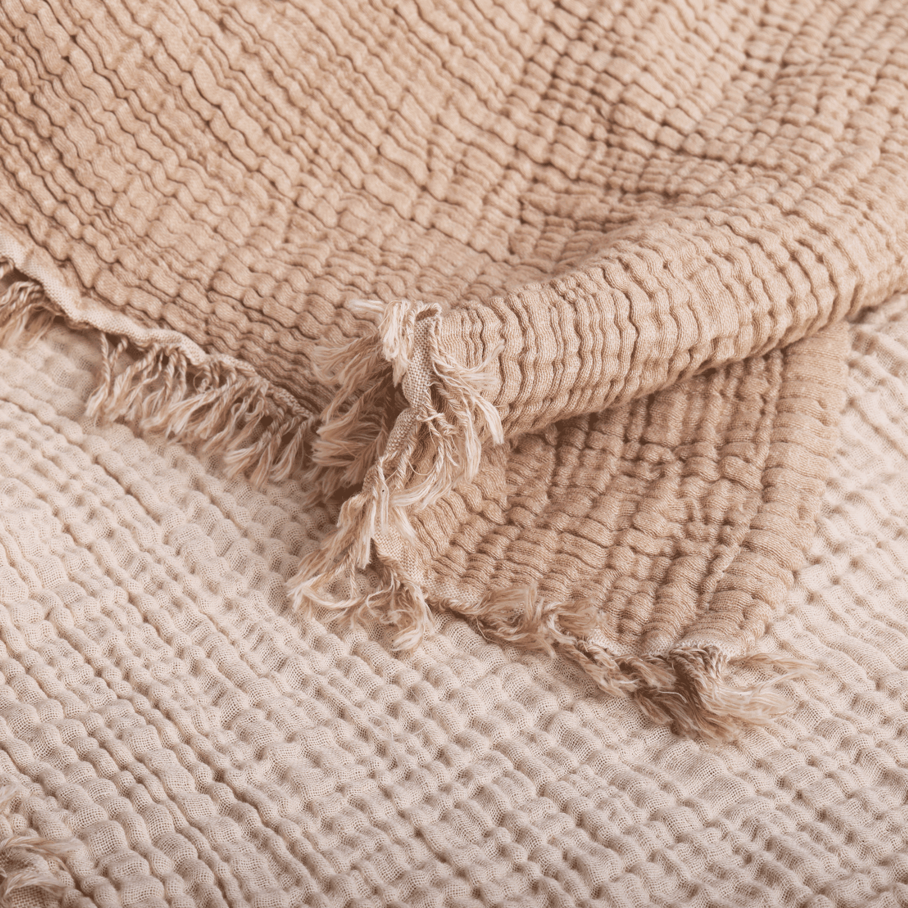 Joy | Four Layered Crinkle Muslin Bed Cover