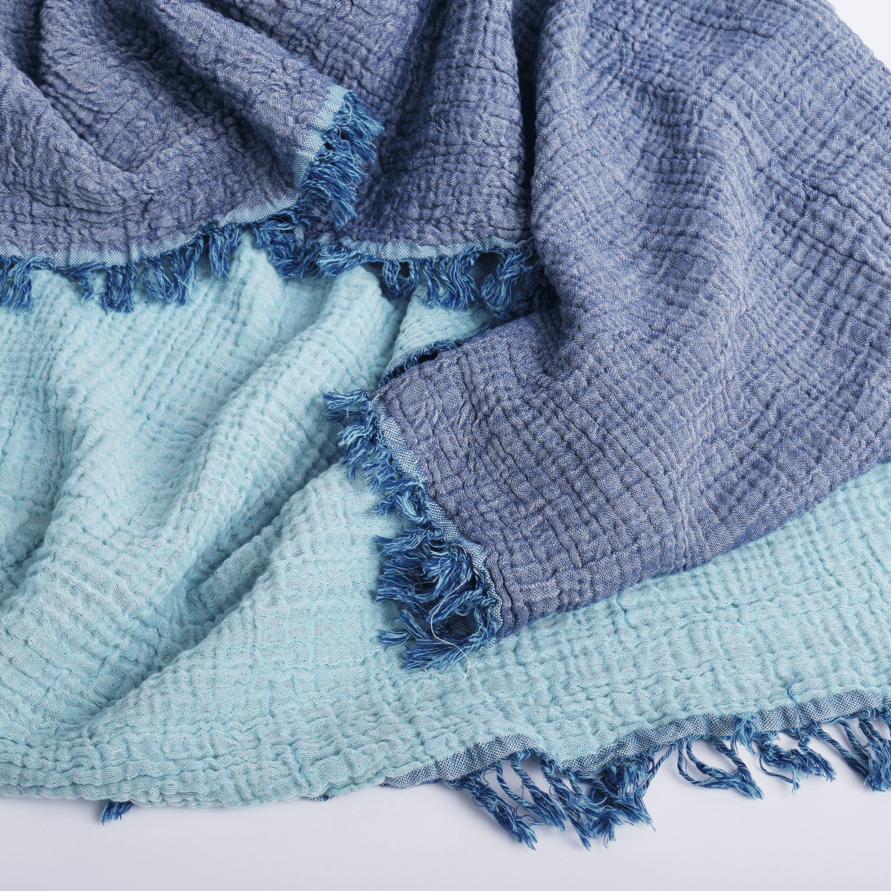 Joy | Four Layered Crinkle Muslin Bed Cover