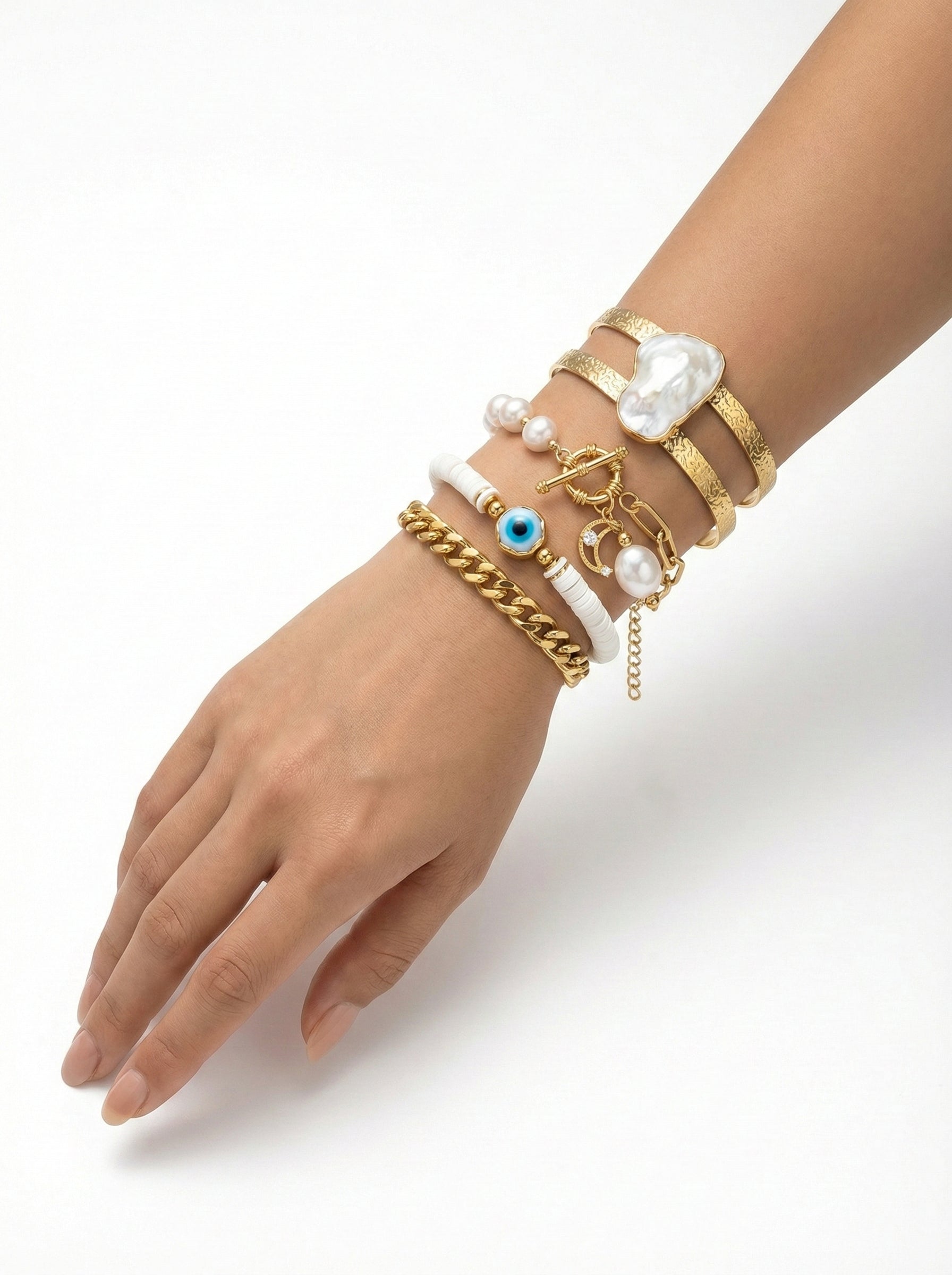 Genuine Baroque Pearl Bracelet Set