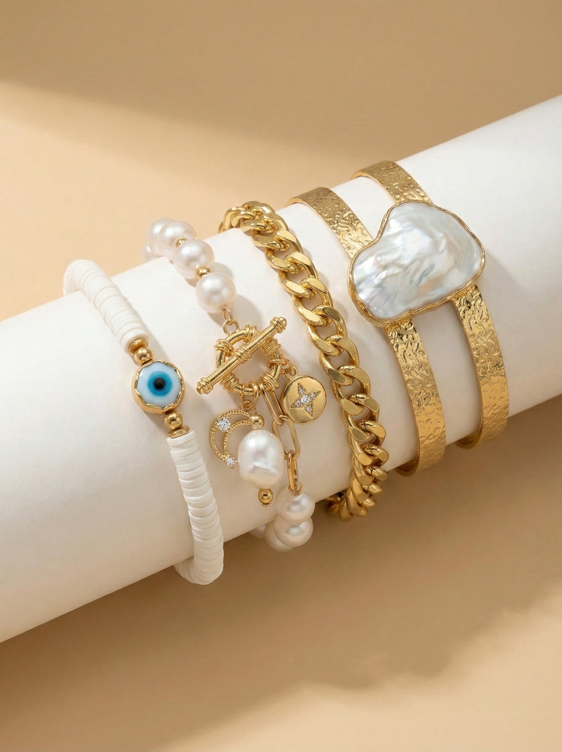 Genuine Baroque Pearl Bracelet Set