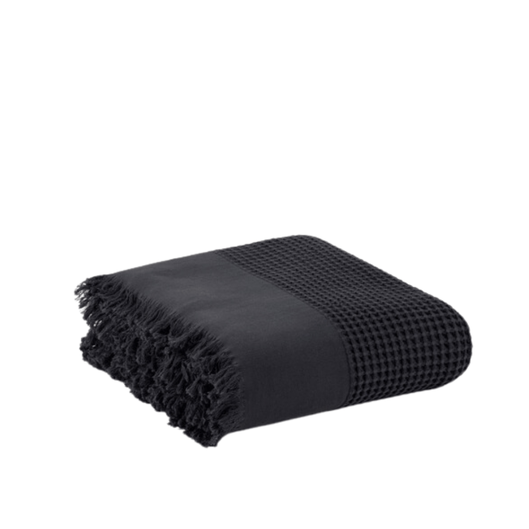 Yuki Waffle Weave King Blanket