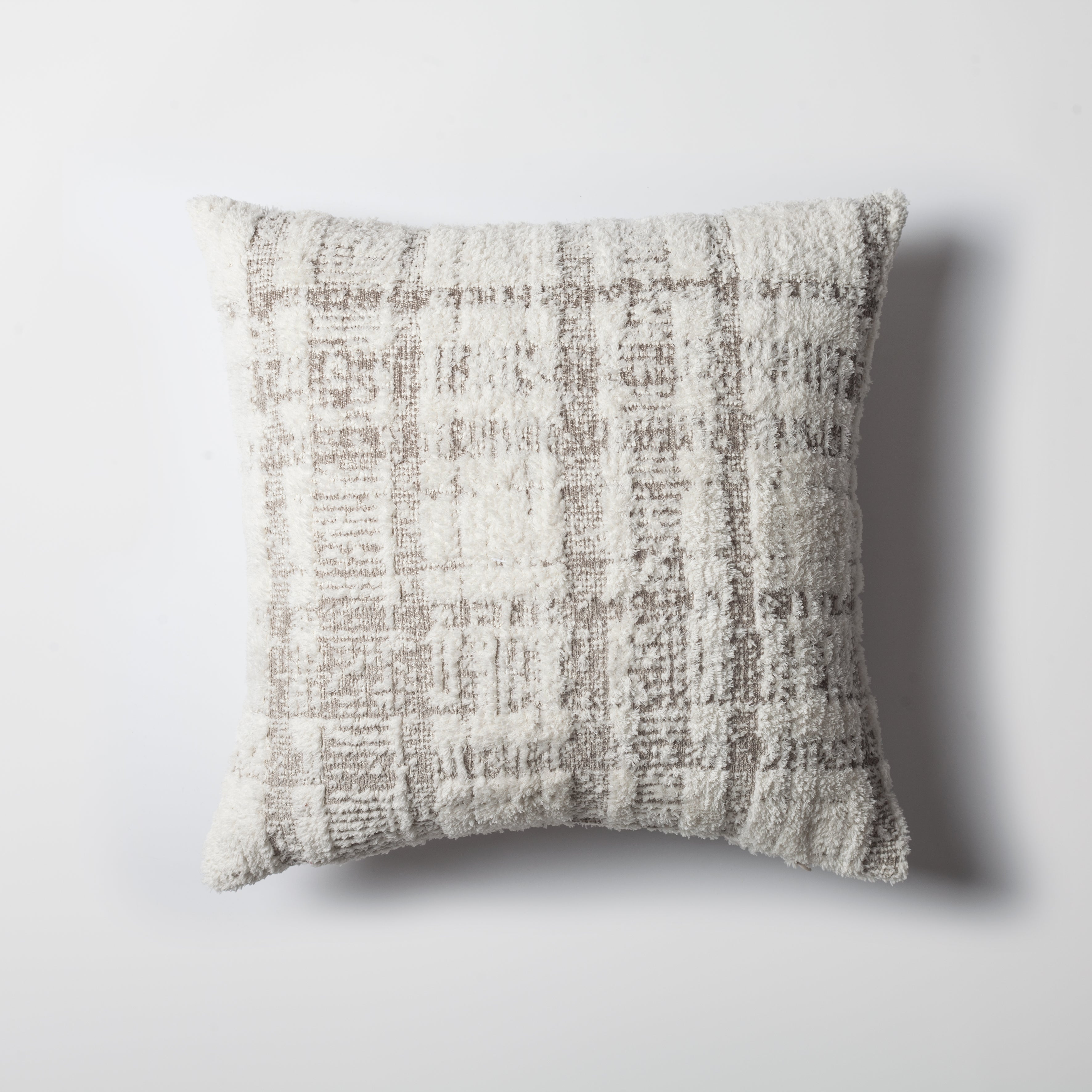 Icon Plaid White Decorative Pillow