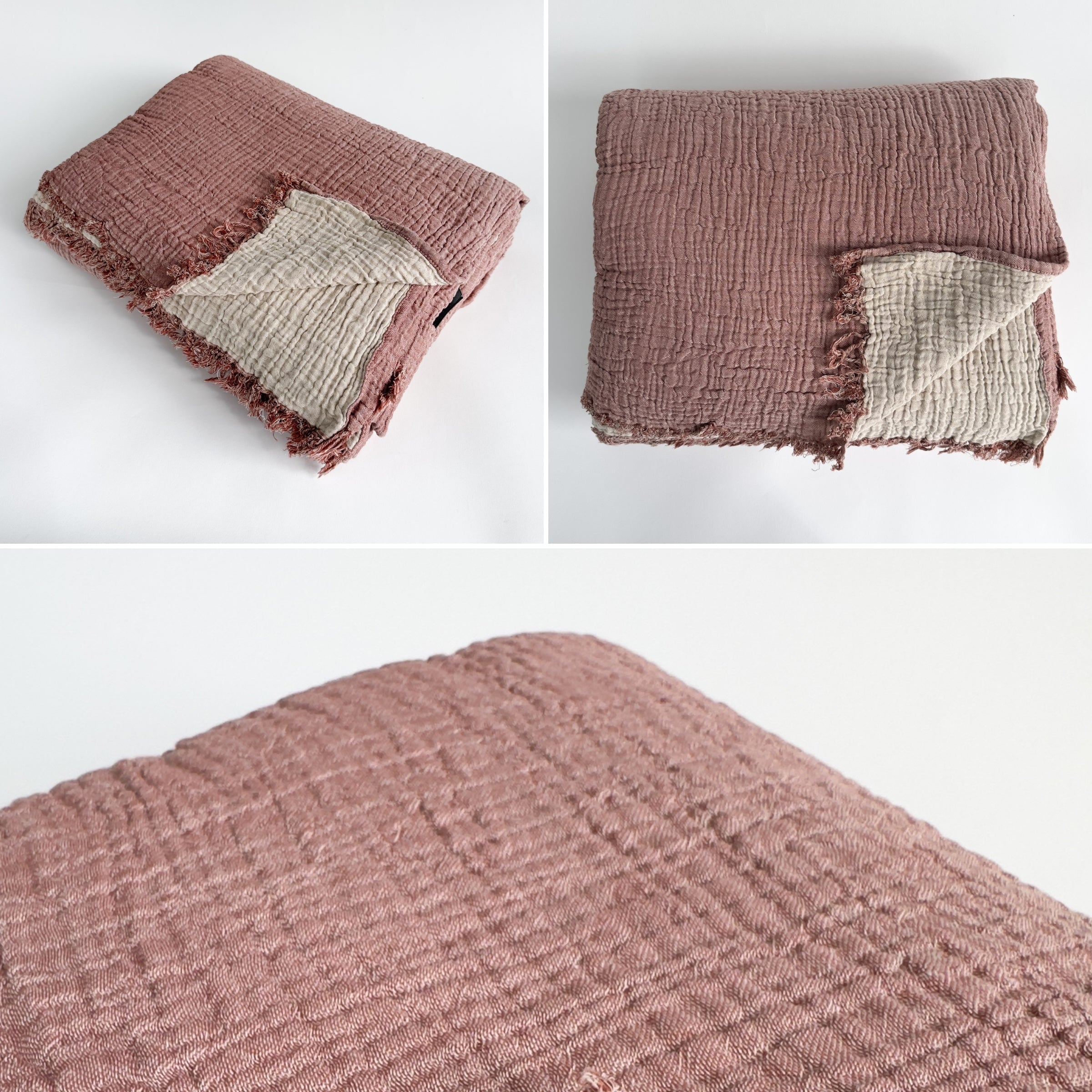 Joy 4 Layered Crinkle in Queen and Throw Size