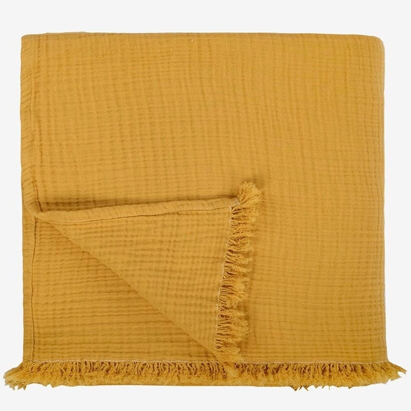 Joy | Four Layered Crinkle Muslin Bed Cover