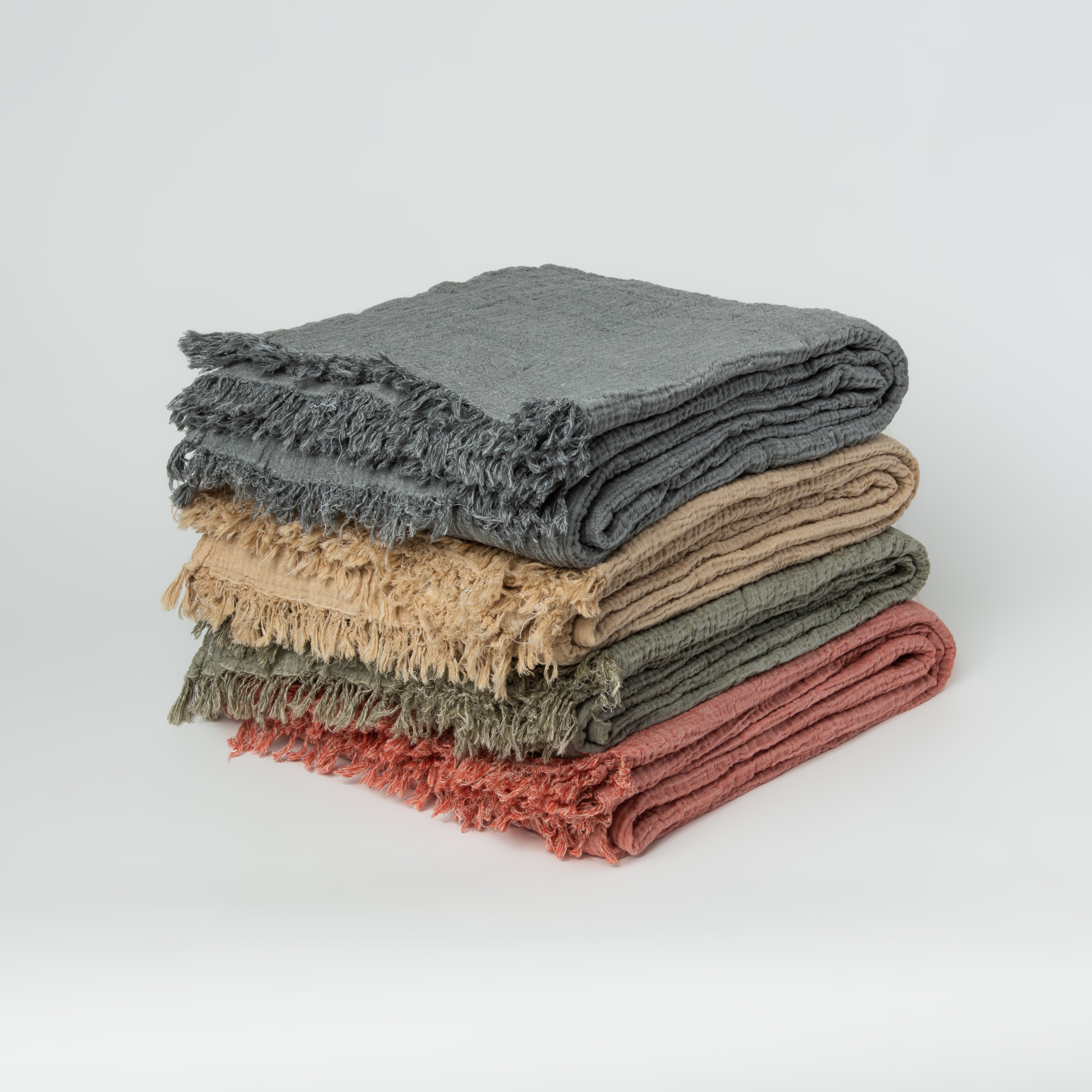 Joy 4 Layered Crinkle in Queen and Throw Size