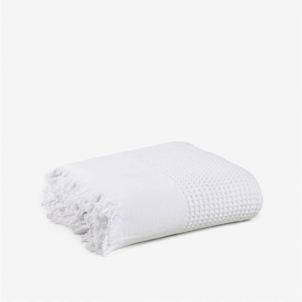 Yuki Waffle Weave King Blanket