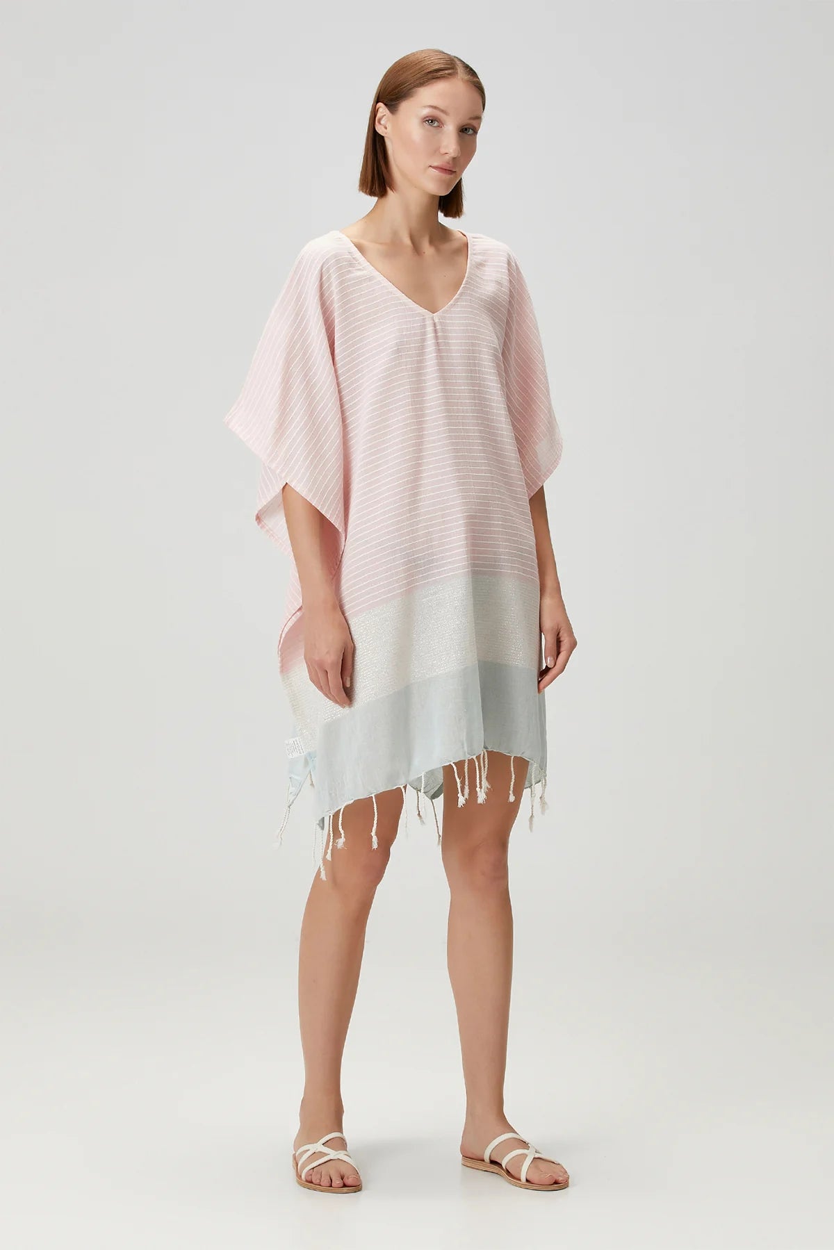 Striped Beach Cover Up