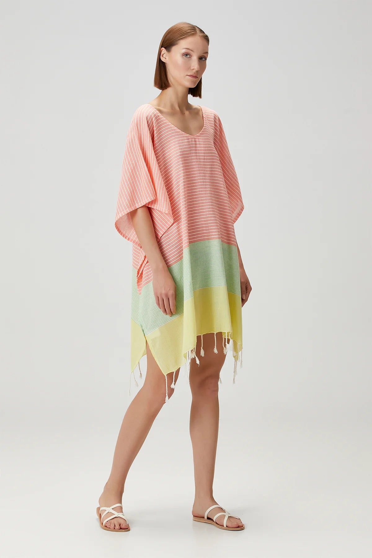 Striped Beach Cover Up