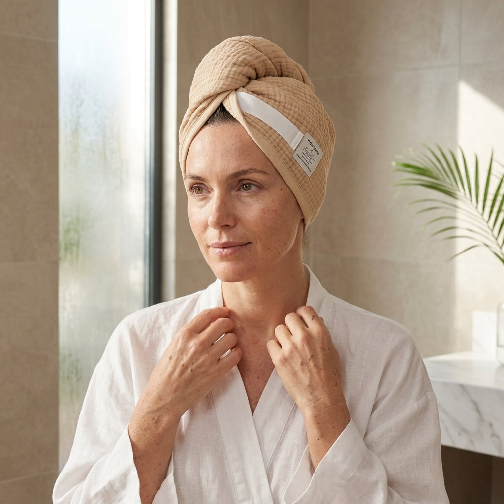 Joy Hair Towel | 100% 4 Layer Muslin Cotton