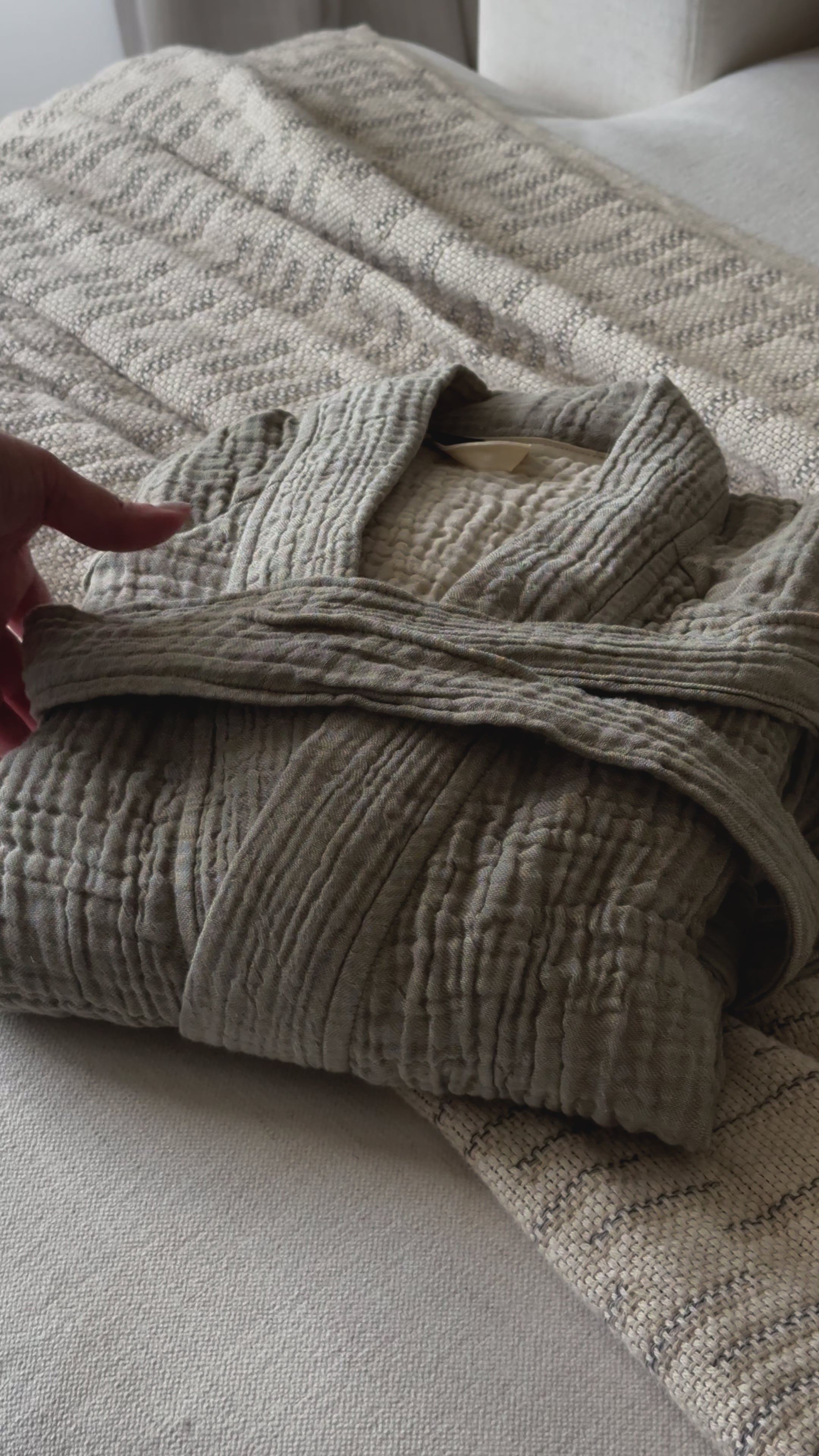 Joy 4- Layered Kimono Robe - 100% Turkish Cotton