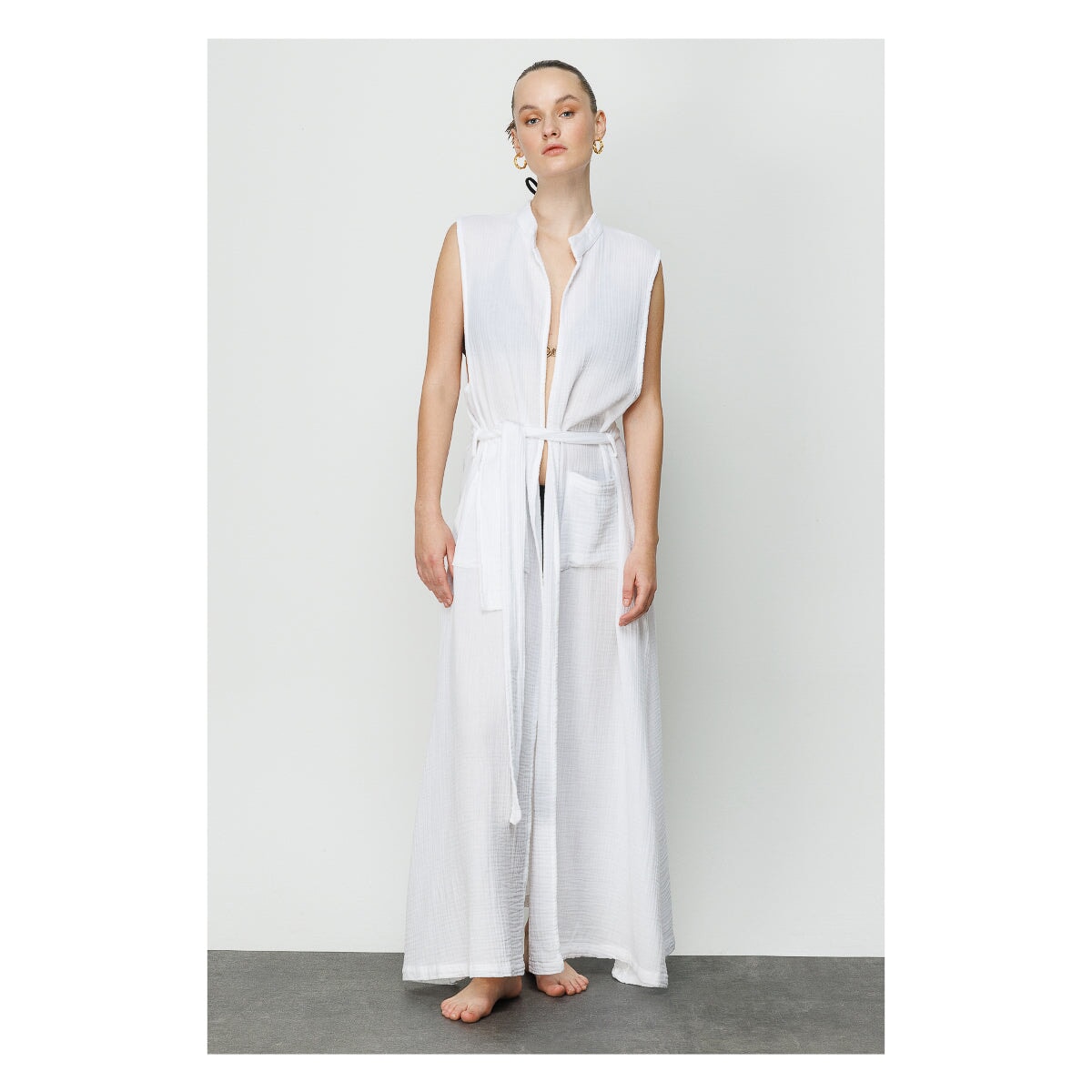 Manuela Sleeveless Kimono and Beach Cover Up