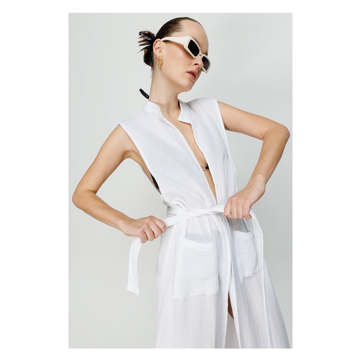 Manuela Sleeveless Kimono and Beach Cover Up