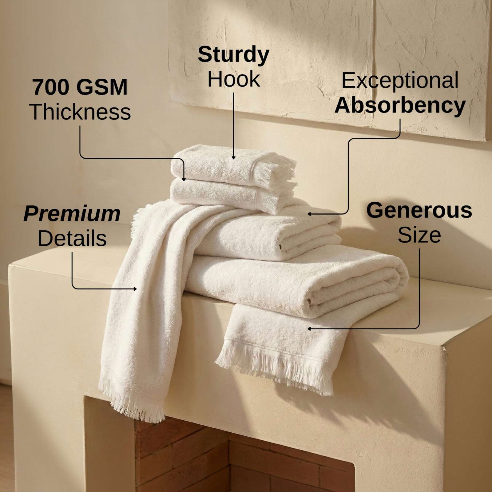 Natalie Luxurious Terry Cotton Turkish Bath Towel | The Loomia
