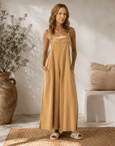Wide-Leg Cotton Jumpsuit