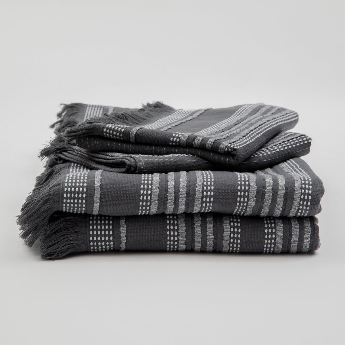 Nadine Terry-Sided 100% Cotton Turkish Bath Towel