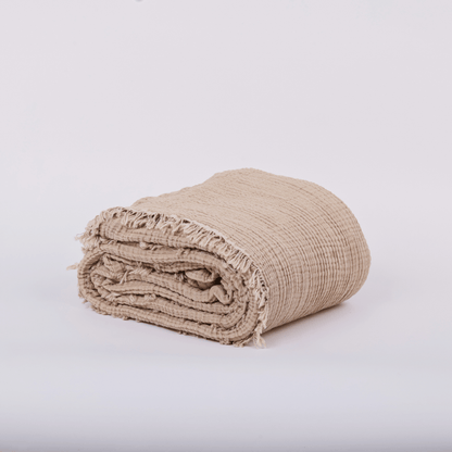 Joy |  Four Layered Crinkle Muslin Bed Cover