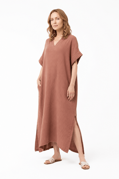 Hooded Gauze Beach Cover Up