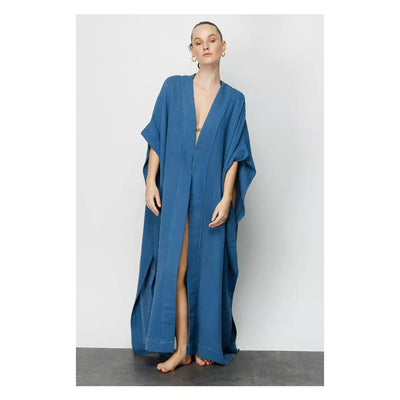 Cara V Neck Kaftan Kimono Robe and Beach Cover Up