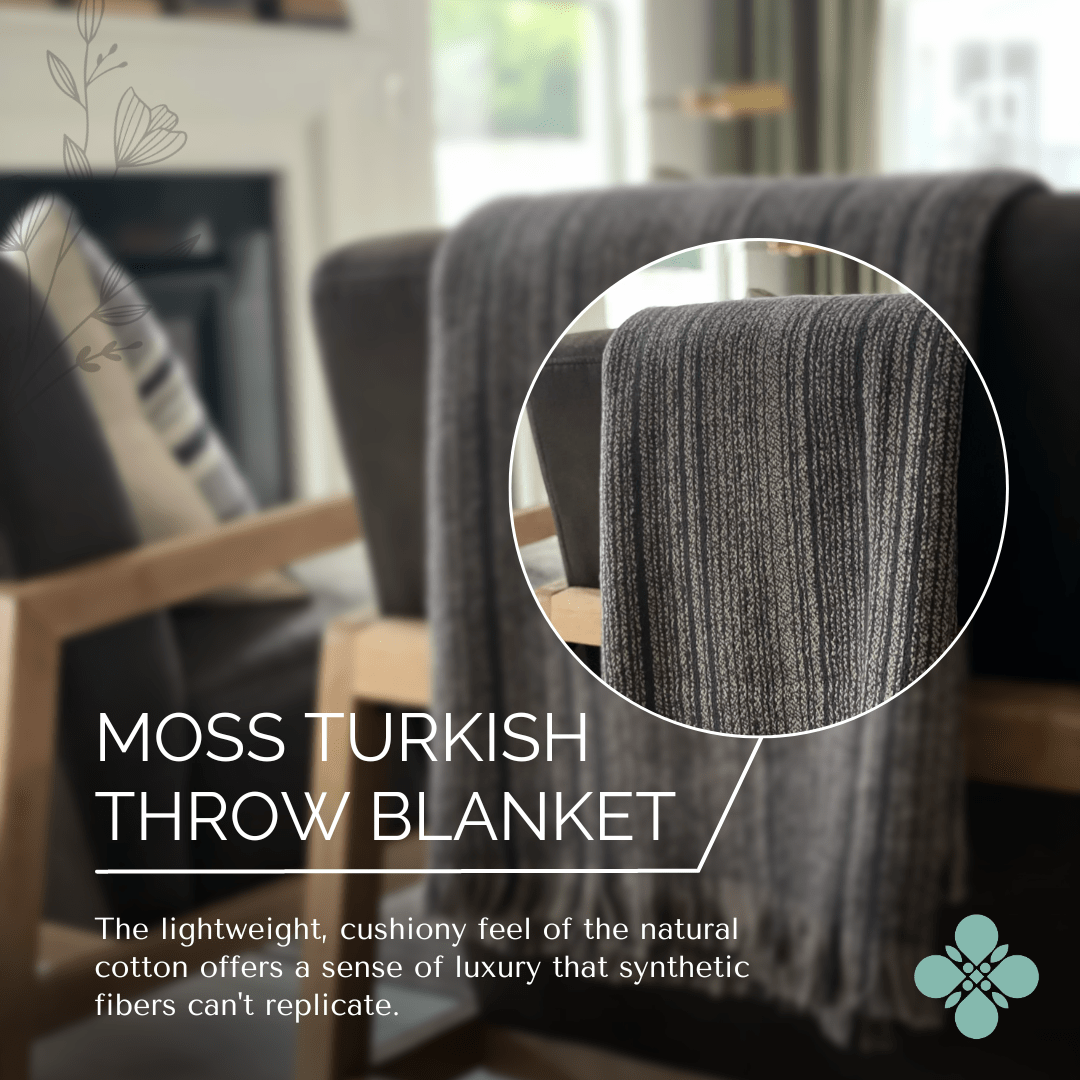 Moss Turkish Throw Blanket