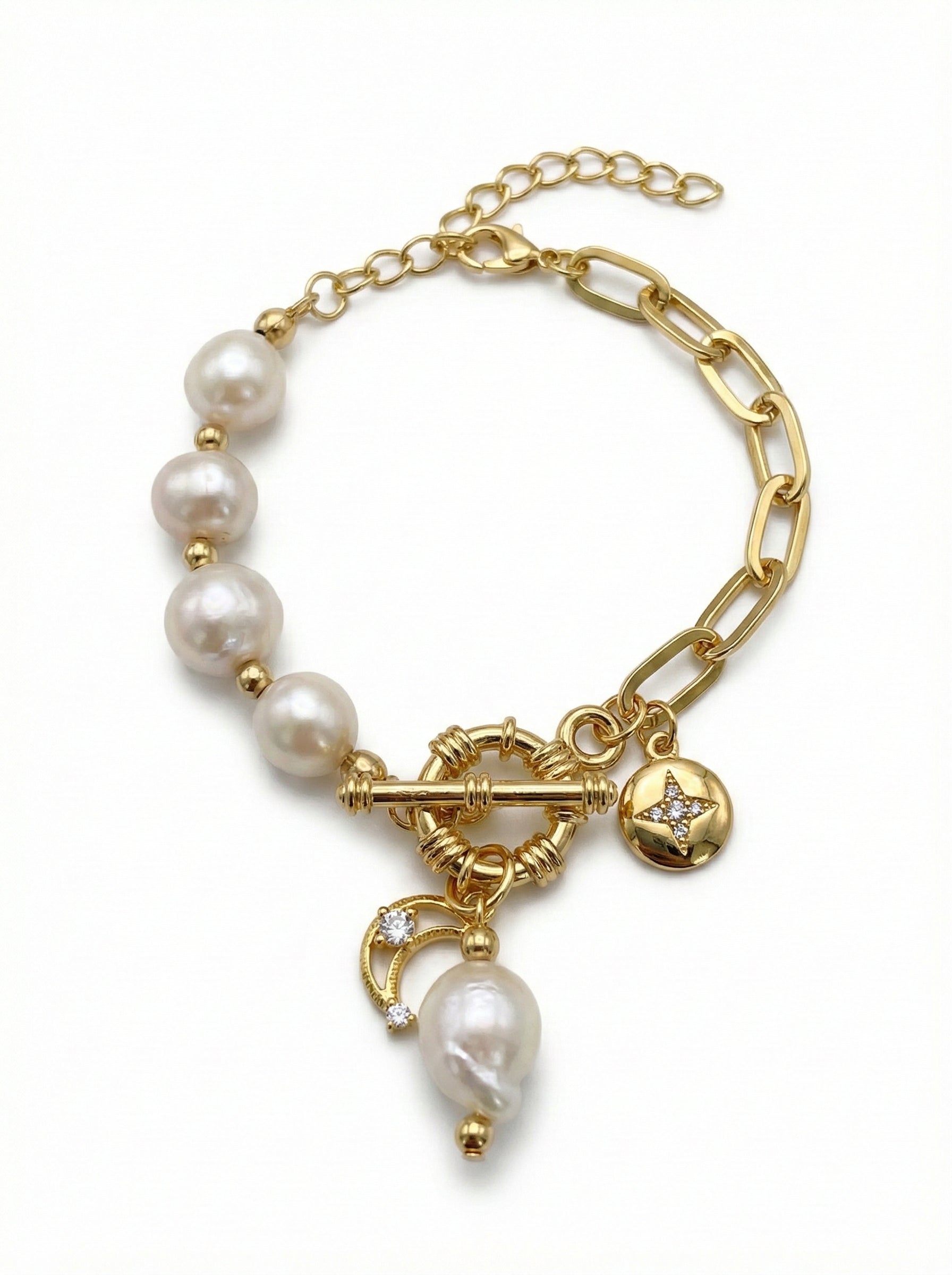 Genuine Baroque Pearl Bracelet Set