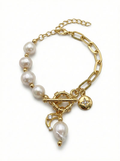 Genuine Baroque Pearl Bracelet Set