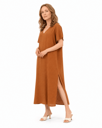 V Neck Loose Beach Cover Up
