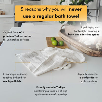 Deniz Bamboo-Cotton Hand and Kitchen Towel