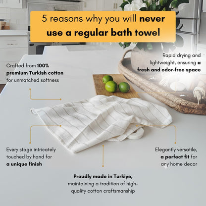 Deniz Bamboo-Cotton Hand and Kitchen Towel