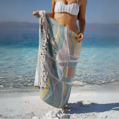 Urla 100% Cotton Turkish Beach Towel and Blanket