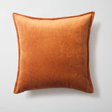 Bed Runner and 6 Pieces Orange and Beige Pillow Set