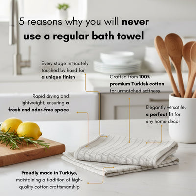 Deniz Bamboo-Cotton Hand and Kitchen Towel