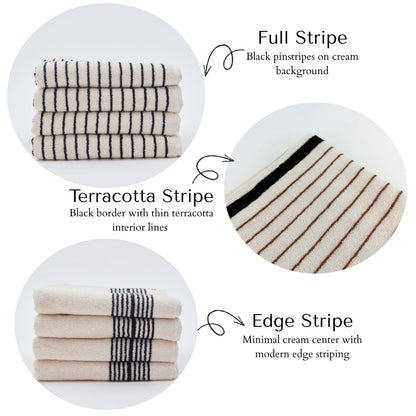Melika Turkish Cotton Striped Terry Towel