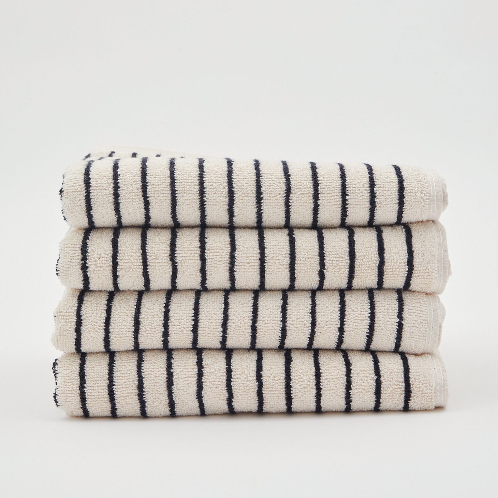 Cotton Striped Terry Towel - Full Stripe / Hand Towel