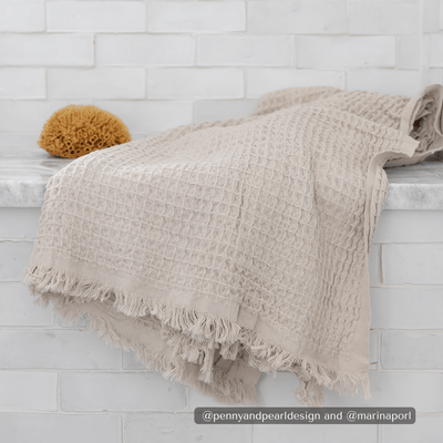 Heena Waffle Weave 100% Turkish Cotton Towel