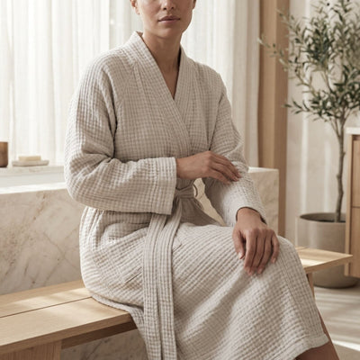 Joy Kimono Robe Outlet - 4-Layer Muslin Cotton