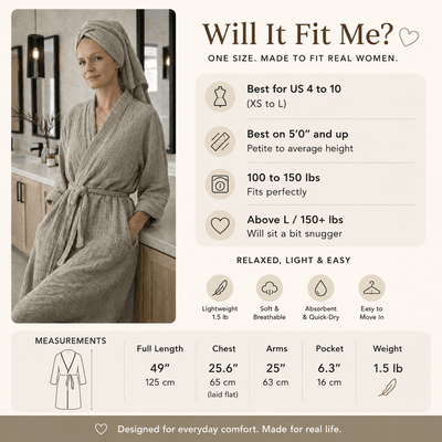 Joy Kimono Robe | 4-Layer Muslin Cotton | SMALL SIZE
