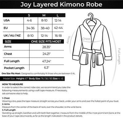 Joy 4- Layered Kimono Robe - 100% Turkish Cotton