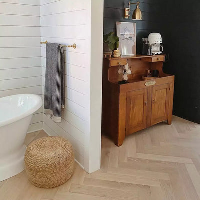 Doris Terry Turkish Towel With Finished Edge - Black and White Stripe