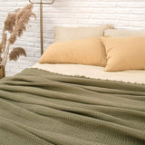 Joy |  Four Layered Crinkle Muslin Bed Cover