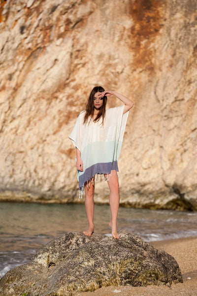 Striped Beach Cover Up
