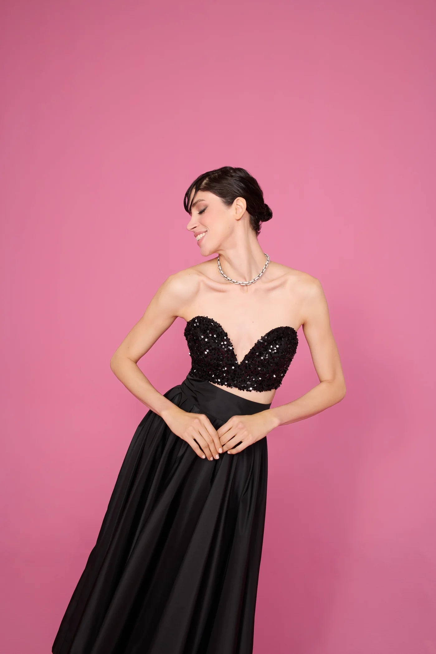 Cecillia Sequin Sweetheart Bustier